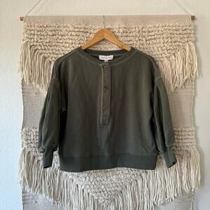 NWT: Something Navy Greta Henley Sweatshirt